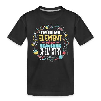 Enseignement de la chimie Professeur de chimiste - T-shirt bio Premium Enfant - noir - Devant
