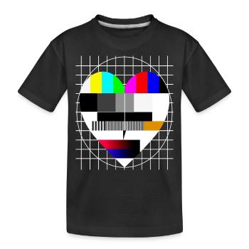 Test Image Coeur I Love 90s Party Love 80s - T-shirt bio Premium Enfant - noir - Devant