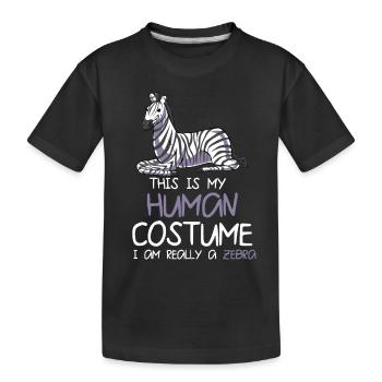 Zebra - Kinder Premium Bio T-Shirt - Schwarz - Vorne