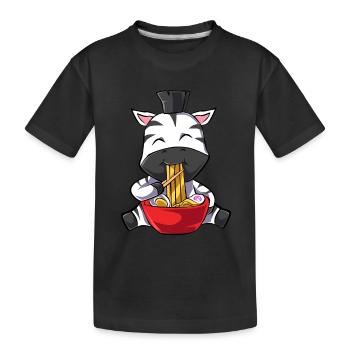 Zebra - Kinder Premium Bio T-Shirt - Schwarz - Vorne