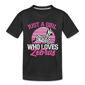Zèbre - T-shirt bio Premium Enfant - noir - Devant