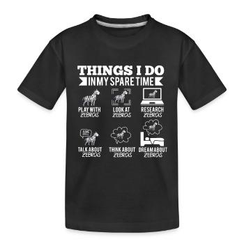 Zèbre - T-shirt bio Premium Enfant - noir - Devant