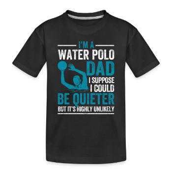 Ich bin ein Wasserball-Vater Lustiger Wasserball - Kinder Premium Bio T-Shirt - Schwarz - Vorne