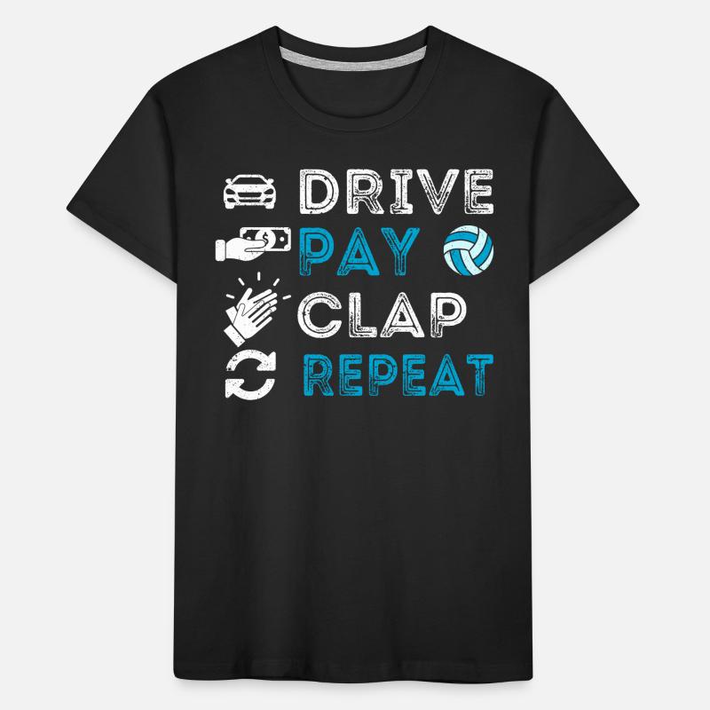 Driving, paying, clapping, repeating, eating, sleeping Kids' Premium Organic T-Shirt