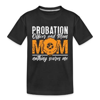 Probation Officer And Mom Police Parole Officer - Kids' Premium Organic T-Shirt - black - Front