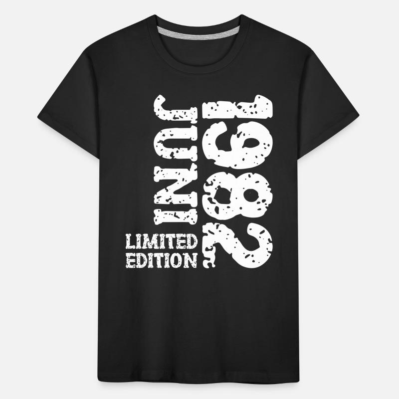 1982 Juni Limited Edition Geburtstag Geschenk Kinder Premium Bio T-Shirt