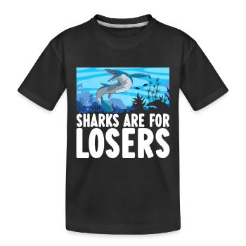 Mosasaurus Dinosaurier - Kinder Premium Bio T-Shirt - Schwarz - Vorne