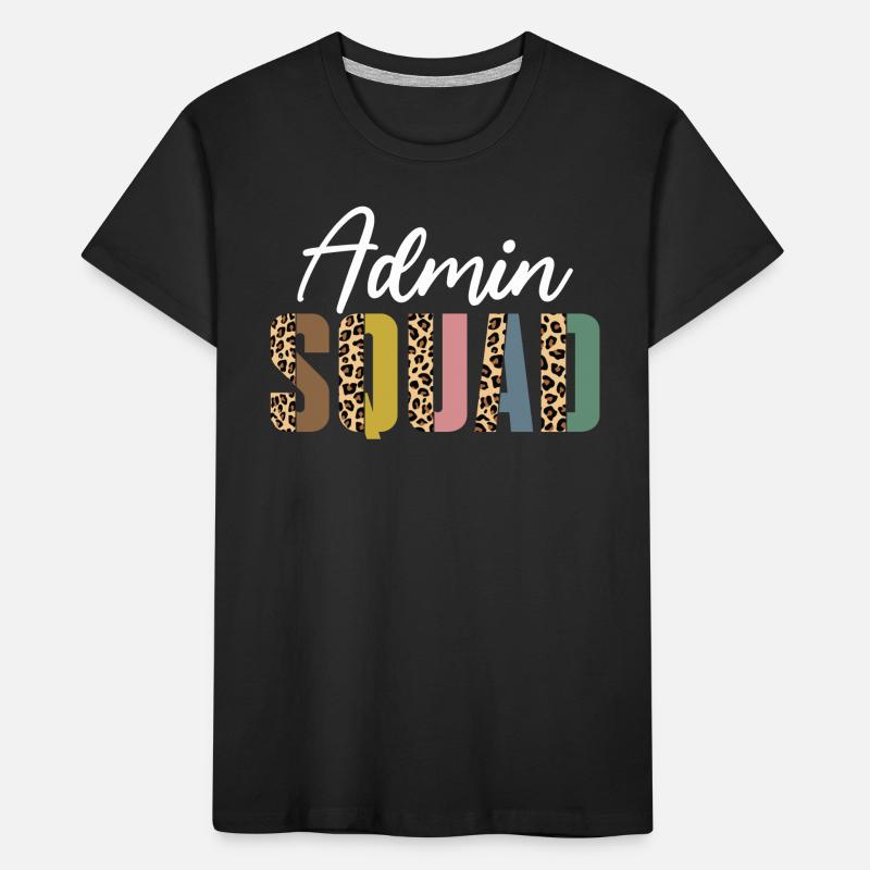 Admin squad leopard print Kids' Premium Organic T-Shirt