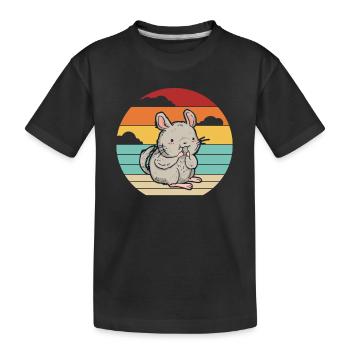 Retro Shorttail Longtail Longhair Breeder - Kids' Premium Organic T-Shirt - black - Front