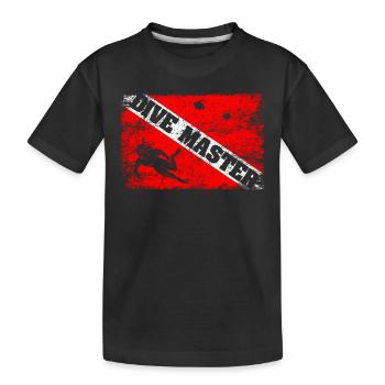 Dive Master Professionelle Taucher Tauchen Flaggen - Kinder Premium Bio T-Shirt - Schwarz - Vorne