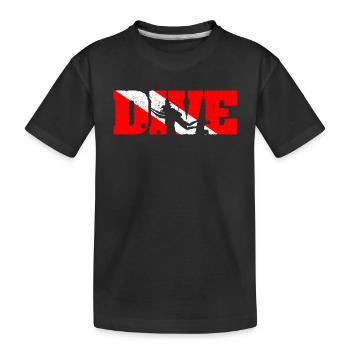 Plongée sous-marine Plongée plongée en apnée Snorkeling - T-shirt bio Premium Enfant - noir - Devant