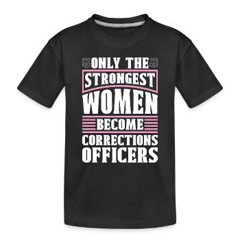 L’agent correctionnel n’a que l’argent mince le plus résistant - T-shirt bio Premium Enfant - noir - Devant