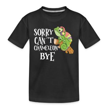 Chameleon Reptile Owner Lizard Reptile Pet - Kinder Premium Bio T-Shirt - Schwarz - Vorne
