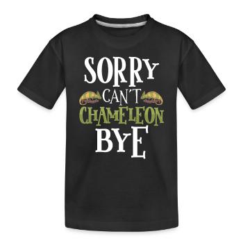 Chameleon Reptile Owner Lizard Reptile Pet - Kinder Premium Bio T-Shirt - Schwarz - Vorne