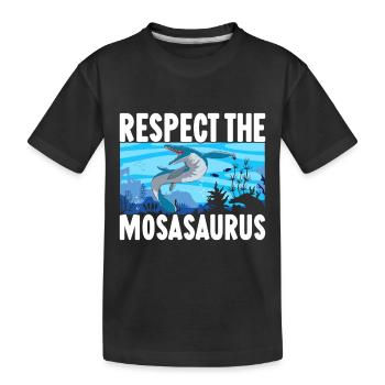 Mosasaurus Dinosaurier - Kinder Premium Bio T-Shirt - Schwarz - Vorne