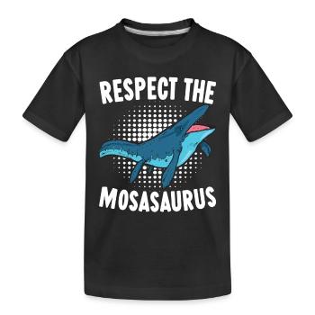 Mosasaurus Dinosaurier - Kinder Premium Bio T-Shirt - Schwarz - Vorne