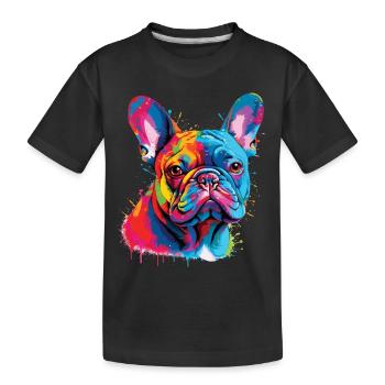 Charme Compact : Le Bouledogue Français - T-shirt bio Premium Enfant - noir - Devant