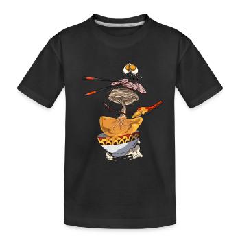 nouilles ramen art japonais délicieuse soupe de nouilles - T-shirt bio Premium Enfant - noir - Devant