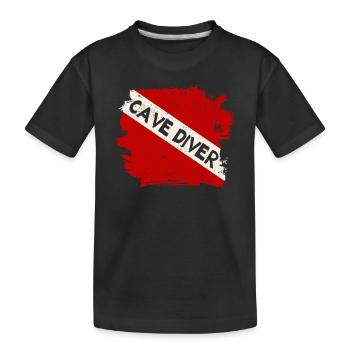 Moniteur de grotte Divemaster Instructeur de plongée profonde - T-shirt bio Premium Enfant - noir - Devant