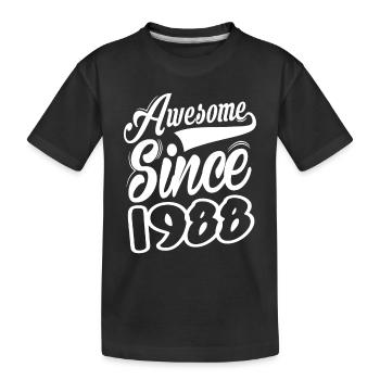 Génial depuis 1988 - T-shirt bio Premium Enfant - noir - Devant
