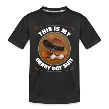 Dies ist mein Derby-Anzug Pferderennen - Kinder Premium Bio T-Shirt - Schwarz - Vorne