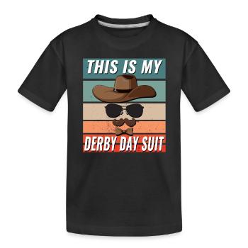 Dies ist mein Derby-Anzug Pferderennen - Kinder Premium Bio T-Shirt - Schwarz - Vorne