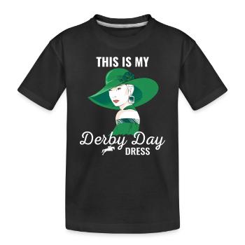 Dies ist mein Derby-Anzug Pferderennen - Kinder Premium Bio T-Shirt - Schwarz - Vorne