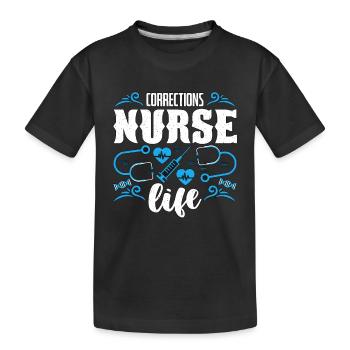 Infirmière correctionnelle Infirmière correctionnelle Médecine de vie - T-shirt bio Premium Enfant - noir - Devant
