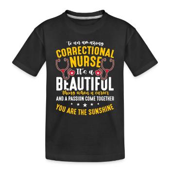 Une infirmière correctionnelle à une infirmière de prison extraordinaire - T-shirt bio Premium Enfant - noir - Devant