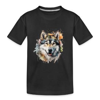 Malamute d’Alaska - T-shirt bio Premium Enfant - noir - Devant