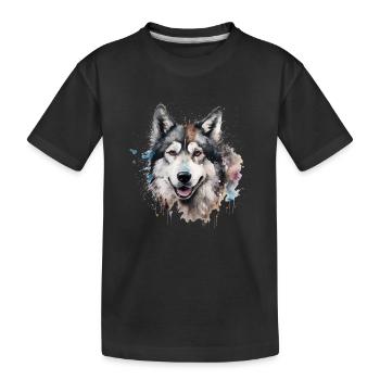 Malamute d’Alaska - T-shirt bio Premium Enfant - noir - Devant