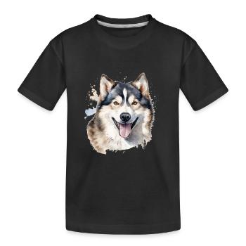 Malamute d’Alaska - T-shirt bio Premium Enfant - noir - Devant