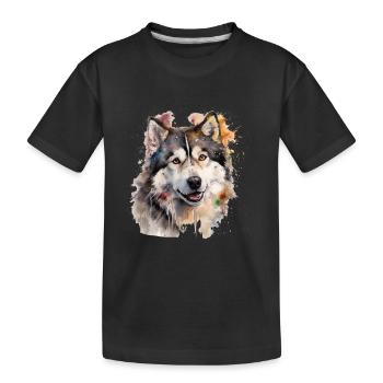 Malamute d’Alaska - T-shirt bio Premium Enfant - noir - Devant