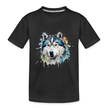 Malamute d’Alaska - T-shirt bio Premium Enfant - noir - Devant