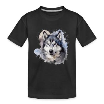 Malamute d’Alaska - T-shirt bio Premium Enfant - noir - Devant