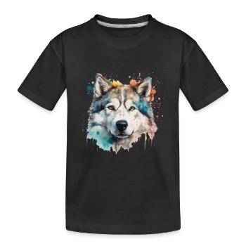 Malamute d’Alaska - T-shirt bio Premium Enfant - noir - Devant