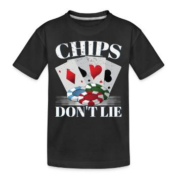 Les jetons ne mentent pas - T-shirt bio Premium Enfant - noir - Devant