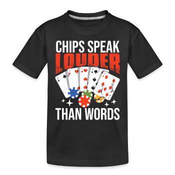 Funny Poker Texas Hold'em - Kids' Premium Organic T-Shirt - black - Front