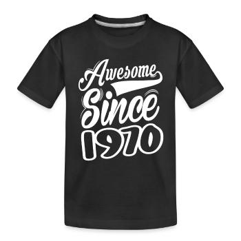 Awesome Since 1970 - Kinder Premium Bio T-Shirt - Schwarz - Vorne