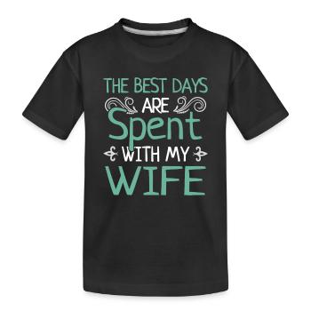 Meilleurs jours avec femme marier couple cadeau - T-shirt bio Premium Enfant - noir - Devant