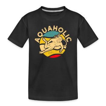Aquaholic Cool Scuba Diving thématiquement plus drôle - T-shirt bio Premium Enfant - noir - Devant