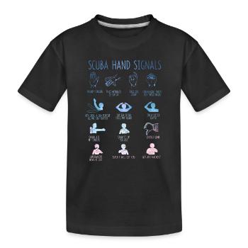 Diver Hand Signal Funny Diving Signals Team - Kids' Premium Organic T-Shirt - black - Front
