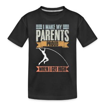 Vintage Je rends mes parents fiers quand je me défonce - T-shirt bio Premium Enfant - noir - Devant