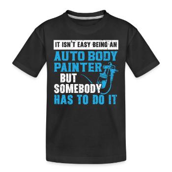 Je ne suis ici qu’à cause du corps des piqûres d’épingle - T-shirt bio Premium Enfant - noir - Devant