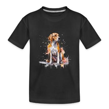 Foxhound américain - T-shirt bio Premium Enfant - noir - Devant