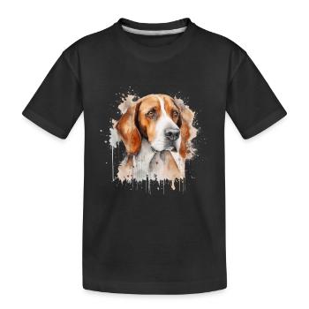 Foxhound américain - T-shirt bio Premium Enfant - noir - Devant