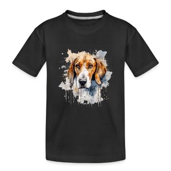 Foxhound américain - T-shirt bio Premium Enfant - noir - Devant