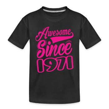Génial depuis 1971 - T-shirt bio Premium Enfant - noir - Devant