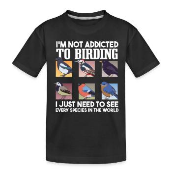 Drôle d’humour ornithologique - T-shirt bio Premium Enfant - noir - Devant