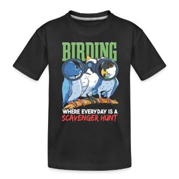 Drôle d’humour ornithologique - T-shirt bio Premium Enfant - noir - Devant